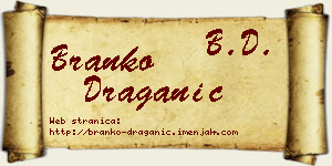 Branko Draganić vizit kartica